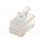 Plug; RJ9; PIN: 4; Layout: 4p4c; for cable; IDC,crimped 940-SP-3044 BEL FUSE