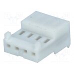 Plug; wire-board; female; PIN: 4; polarized; 2.54mm; IDC; for cable 3-643814-4 TE Connectivity