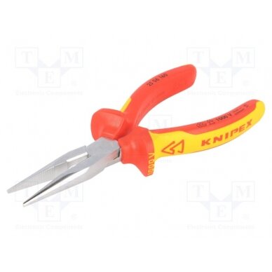 Pliers; insulated,half-rounded nose; steel; 160mm; 1kVAC KNP.2506160 KNIPEX 1