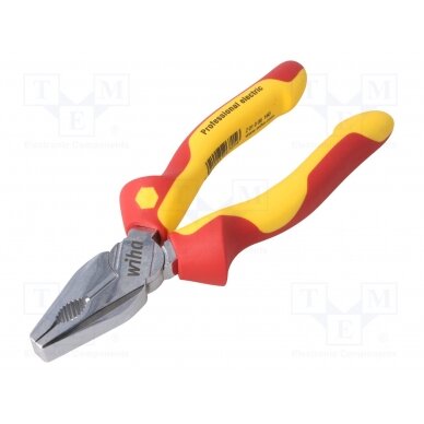 Pliers; insulated,universal; for bending, gripping and cutting WIHA.27328 WIHA