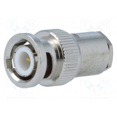 Plug; BNC; male; straight; 75Ω; RG59; clamp,crimped; for cable BNC-205