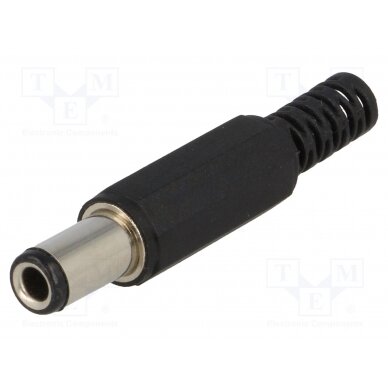 Plug; DC supply; female; 6.3/3.1mm; 6.3mm; 3.1mm; for cable; 10mm PC-3.1/6.3