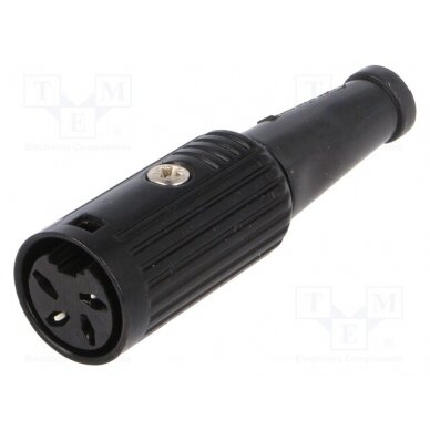 Plug; DIN; female; PIN: 4; Layout: 216°; straight; for cable; 34V; 2A 601-0400 DELTRON 1