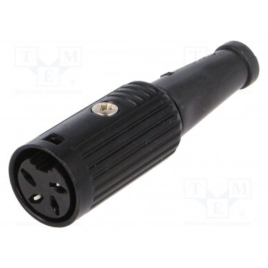 Plug; DIN; female; PIN: 4; Layout: 216°; straight; for cable; 34V; 2A 601-0400 DELTRON