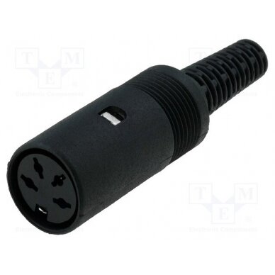 Plug; DIN; female; PIN: 4; Layout: 216°; straight; for cable DC-018