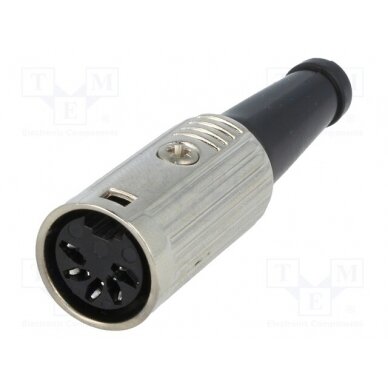 Plug; DIN; female; PIN: 5; Layout: 180°; straight; for cable; 34V; 2A 600-0500 DELTRON 1
