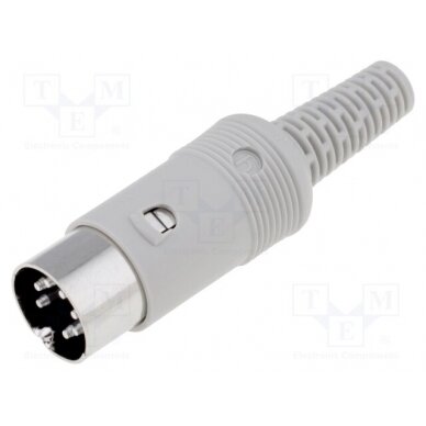 Plug; DIN; male; PIN: 7; Layout: 270°; straight; for cable; soldering MAS70SGR HIRSCHMANN 1