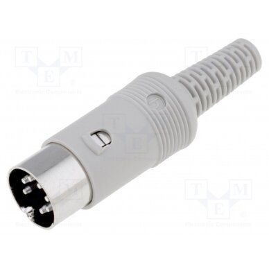 Plug; DIN; male; PIN: 7; Layout: 270°; straight; for cable; soldering MAS70SGR HIRSCHMANN