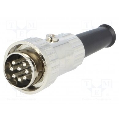 Plug; DIN; male; with strain relief; PIN: 8; Layout: 270°; straight 0132-08-1 LUMBERG