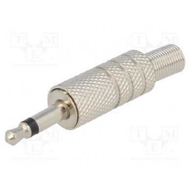 Plug; Jack 3,5mm; male; mono,with strain relief; ways: 2; straight JC-038 1
