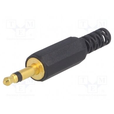Plug; Jack 3,5mm; male; mono,with strain relief; ways: 2; straight JC-139 1