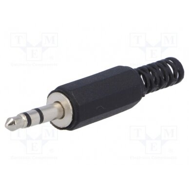 Plug; Jack 3,5mm; male; stereo,with strain relief; ways: 3 JC-006 1