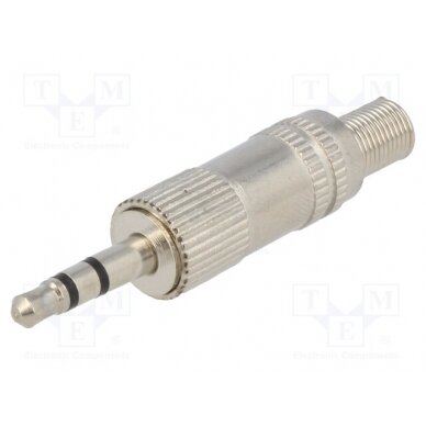 Plug; Jack 3,5mm; male; stereo,with strain relief; ways: 3 JC-037 1