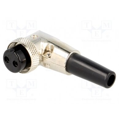 Plug; microphone; female; PIN: 2; for cable; angled 90°; 6mm FC684222R CLIFF 1