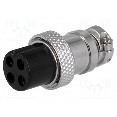 Plug; microphone; female; PIN: 4; for cable; straight MIC324