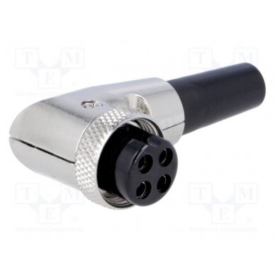 Plug; microphone; female; PIN: 4; with strain relief; for cable MIC364 NINIGI 1