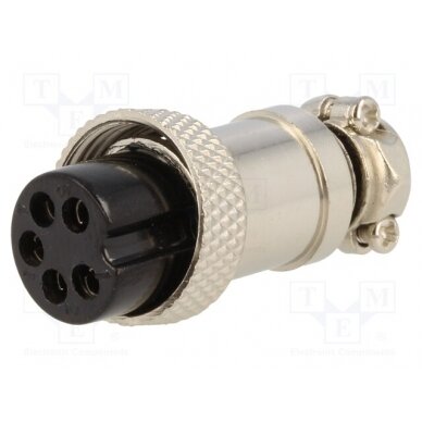 Plug; microphone; female; PIN: 5; for cable; straight MIC325 1