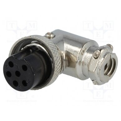 Plug; microphone; female; PIN: 6; for cable; angled 90° MIC356 NINIGI 1