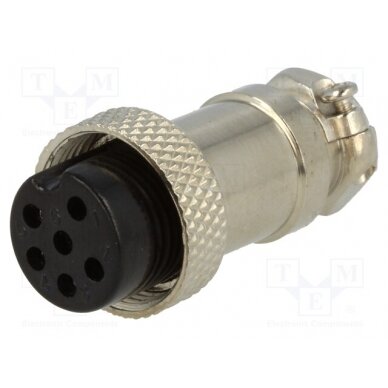Plug; microphone; female; PIN: 6; for cable; straight; 6mm FC684216 CLIFF 1