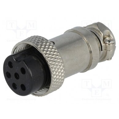 Plug; microphone; female; PIN: 6; for cable; straight MIC326 1
