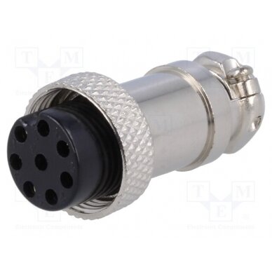 Plug; microphone; female; PIN: 8; for cable; straight MIC328 1