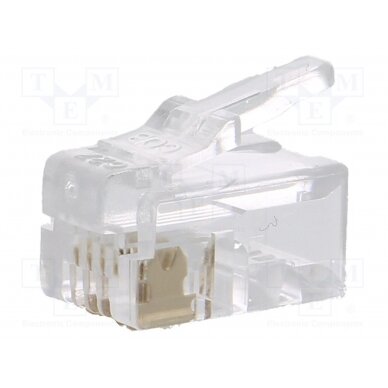 Plug; RJ10; PIN: 4; unshielded; gold-plated; Layout: 4p4c; 26AWG P126 LUMBERG