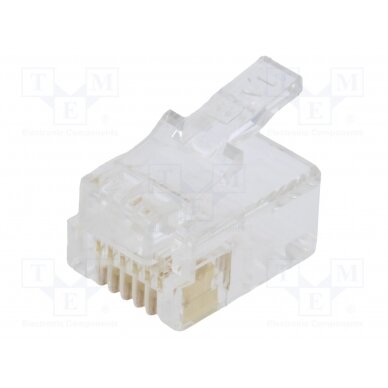 Plug; RJ12; PIN: 6; Layout: 6p6c; for cable; IDC,crimped BM01066 BM GROUP