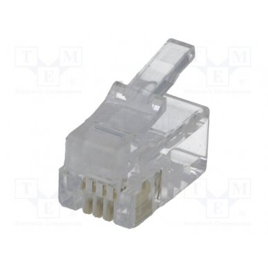 Plug; RJ9; PIN: 4; Layout: 4p4c; for cable; IDC,crimped RJ9W NINIGI 1