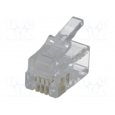 Plug; RJ9; PIN: 4; Layout: 4p4c; for cable; IDC,crimped RJ9W NINIGI