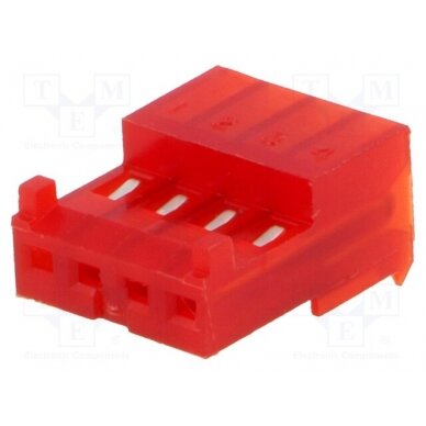 Plug; wire-board; female; PIN: 4; polarized; 2.54mm; IDC; for cable 3-643813-4 TE Connectivity 1
