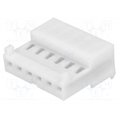 Plug; wire-board; female; PIN: 6; polarized; 2.54mm; IDC; for cable 3-643814-6 TE Connectivity