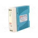 Power supply: switched-mode; for DIN rail; 10W; 12VDC; 0.84A; 81% MDR-10-12 MEAN WELL