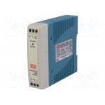 Power supply: switched-mode; for DIN rail; 10W; 15VDC; 0.67A; 81% MDR-10-15 MEAN WELL