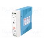 Power supply: switched-mode; for DIN rail; 20W; 15VDC; 1.34A; 81% MDR-20-15 MEAN WELL