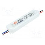 Power supply: switched-mode; LED; 18W; 36VDC; 0.5A; 180÷264VAC LPH-18-36 MEAN WELL