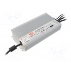 Power supply: switched-mode; LED; 600W; 24VDC; 12.5÷25A; 90÷305VAC HLG-600H-24AB MEAN WELL