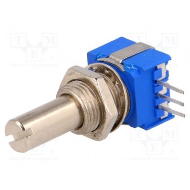 Potentiometer: shaft; THT; 1W; 10kΩ; ±10%; 290°; for PCB; linear 51AAA-B28-A15L BOURNS 1