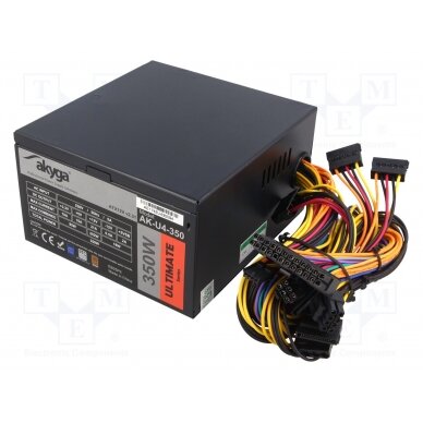 Power supply: computer; ATX; 350W; Ultimate; Features: fan 12cm AK-U4-350 AKYGA