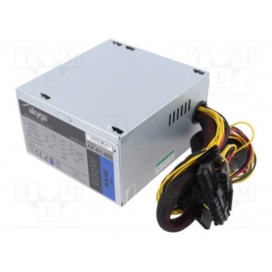 Power supply: computer; ATX; 600W; Features: fan 12cm ZA-ZAS600 AKYGA