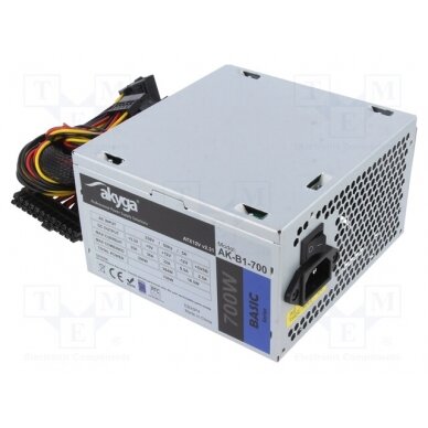Power supply: computer; ATX; 700W; Features: fan 12cm ZA-ZAS700 AKYGA 1