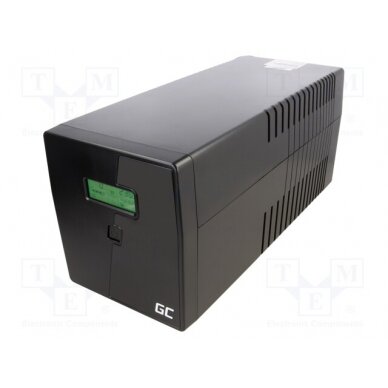 Power supply: UPS; 353x149x162mm; 600W; 1kVA; No.of out.sockets: 5 GC-UPS03 GREEN CELL 1