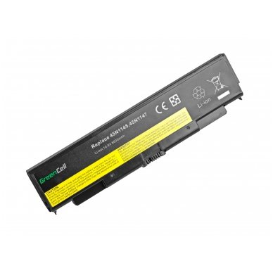 Padidintos talpos baterija (akumuliatorius) GC Lenovo ThinkPad T440P T540P W540 W541 L440 L540 11.1V (10.8V) 6600mAh