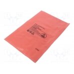 Protection bag; ESD; L: 305mm; W: 203mm; Thk: 75um; 100pcs; pink ATS-001-0017 ANTISTAT