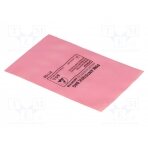 Protection bag; ESD; L: 406mm; W: 305mm; Thk: 75um; 100pcs; pink ATS-001-0029 ANTISTAT