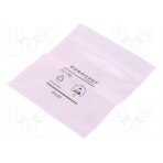 Protection bag; ESD; L: 80mm; W: 76mm; Thk: 50um; Closing: self-seal ERS-200100006 EUROSTAT GROUP