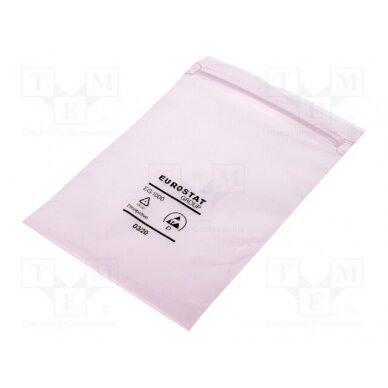 Protection bag; ESD; L: 152mm; W: 102mm; Thk: 50um; polyetylene; pink ERS-200080406 EUROSTAT GROUP 1