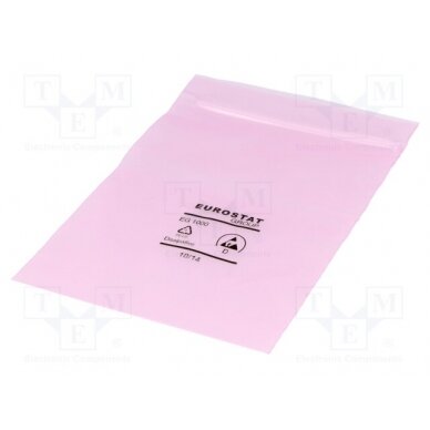 Protection bag; ESD; L: 152mm; W: 102mm; Thk: 90um; polyetylene; pink ERS-200120406 EUROSTAT GROUP 1