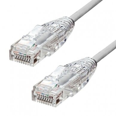 ProXtend Ultra Slim CAT6 U/UTP CU LSZH Ethernet Cable Grey 50cm S-6UTP-005G 827937 Tinklo kabeliai