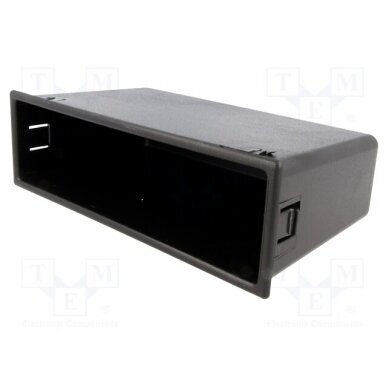 Radio box; 2 ISO; black; 58x188mm RAM-40.031.2 PER.PIC. 1