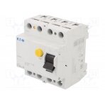 RCD breaker; Inom: 40A; Ires: 100mA; Max surge current: 500A; IP20 PF6-40/4/01 EATON ELECTRIC